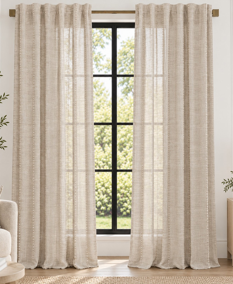 Sierra – Natural – 100% Linen Sheer